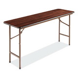 Alera FT726018MY Wood Folding Table, Rectangular, 59 7/8w x 17 3/4d x 29 1/8h, Mahogany