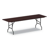 Alera ALEFT729630MY Wood Folding Table, Rectangular, 95.88w x 29.88d x 29.13h, Mahogany