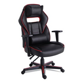 Alera ALEGM4136 Racing Style Ergonomic Gaming Chair, Supports 275 lb, 15.91" to 19.8" Seat Height, Black/Red Trim Seat/Back, Black/Red Base
