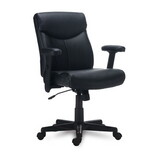 Alera ALEHH42B19 Alera Harthope Leather Task Chair, Supports Up to 275 lb, Black Seat/Back, Black Base
