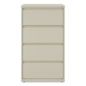 Alera ALEHLF3054PY Lateral File, 4 Legal/Letter-Size File Drawers, Putty, 30" x 18.63" x 52.5"