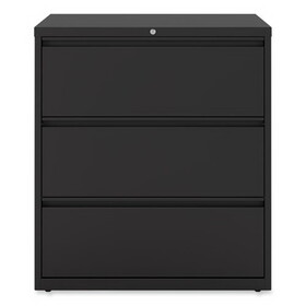 Alera ALEHLF3641BL Lateral File, 3 Legal/Letter/A4/A5-Size File Drawers, Black, 36" x 18.63" x 40.25"
