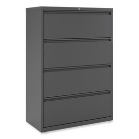 Alera ALEHLF3654CC Lateral File, 4 Legal/Letter/A4/A5-Size File Drawers, Charcoal, 36" x 18.63" x 52.5"