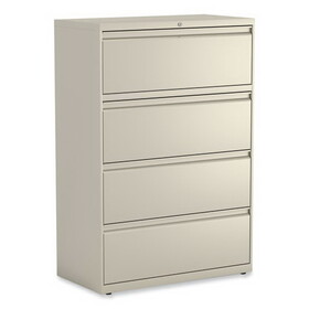 Alera ALEHLF3654PY Lateral File, 4 Legal/Letter-Size File Drawers, Putty, 36" x 18.63" x 52.5"