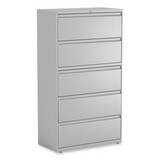 Alera ALEHLF3667LG Lateral File, 5 Legal/Letter/A4/A5-Size File Drawers, Light Gray, 36