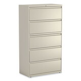 Alera ALEHLF3667PY Lateral File, 5 Legal/Letter/A4/A5-Size File Drawers, Putty, 36