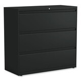Alera ALEHLF4241BL Lateral File, 3 Legal/Letter/A4/A5-Size File Drawers, Black, 42
