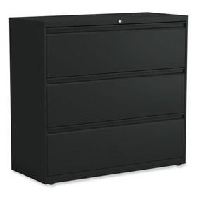 Alera ALEHLF4241BL Lateral File, 3 Legal/Letter/A4/A5-Size File Drawers, Black, 42" x 18.63" x 40.25"