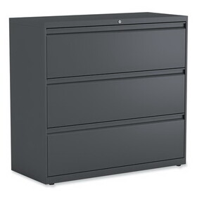 Alera ALEHLF4241CC Lateral File, 3 Legal/Letter/A4/A5-Size File Drawers, Charcoal, 42" x 18.63" x 40.25"