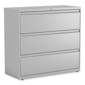Alera ALEHLF4241LG Lateral File, 3 Legal/Letter/A4/A5-Size File Drawers, Light Gray, 42" x 18.63" x 40.25"