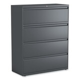 Alera ALEHLF4254CC Lateral File, 4 Legal/Letter/A4/A5-Size File Drawers, Charcoal, 42