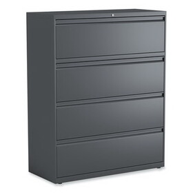 Alera ALEHLF4254CC Lateral File, 4 Legal/Letter/A4/A5-Size File Drawers, Charcoal, 42" x 18.63" x 52.5"