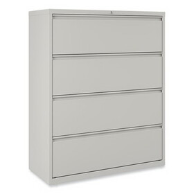 Alera ALEHLF4254LG Lateral File, 4 Legal/Letter-Size File Drawers, Light Gray, 42" x 18.63" x 52.5"