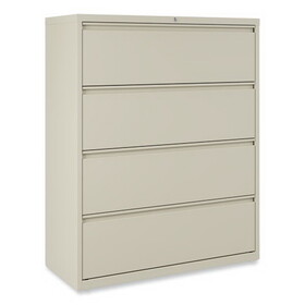 Alera ALEHLF4254PY Lateral File, 4 Legal/Letter-Size File Drawers, Putty, 42" x 18.63" x 52.5"