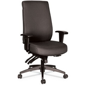 Alera ALEHPT4101 Wrigley Series 24/7 High Performance High-Back Multifunction Task Chair, Up to 300 lbs, Black Seat/Back, Black Base
