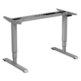 Alera ALEHT3SAG AdaptivErgo Sit-Stand 3-Stage Electric Height-Adjustable Table Base with Memory Control, 48.06" x 24.35" x 25" to 50.7", Gray