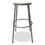 Alera ALEIS6630G Industrial Metal Shop Stool, 30" Seat Height, Supports up to 300 lbs., Brown Seat/Gray Back, Gray Base, Price/EA