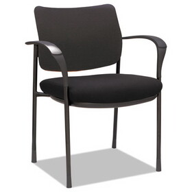 Alera ALEIV4317A Alera IV Series Fabric Back/Seat Guest Chairs, 24.8" x 22.83" x 32.28", Black Seat, Black Back, Black Base, 2/Carton