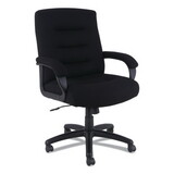 Alera 12010-02B Kesson Series Mid-Back Office Chair, Supports up to 300 lbs., Black Seat/Black Back, Black Base