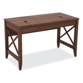 Alera WDE4824-T-WA Sit-to-Stand Table Desk, 47.25w x 23.63d x 29.5 to 43.75h, Modern Walnut