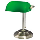 Alera ALELMP557AB Traditional Banker's Lamp, Green Glass Shade, 10.5