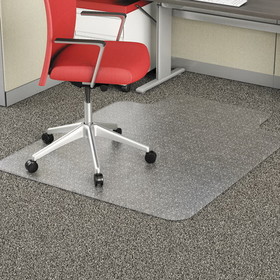 Alera ALEMAT3648CFPL Occasional Use Studded Chair Mat for Flat Pile Carpet, 36 x 48, Lipped, Clear