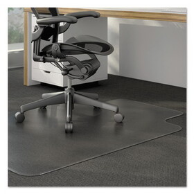 Alera CM12233ALEPL Moderate Use Studded Chair Mat for Low Pile Carpet, 45 x 53, Wide Lipped, Clear