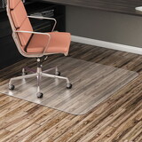 Alera CM2E442FALEPL All Day Use Non-Studded Chair Mat for Hard Floors, 46 x 60, Rectangular, Clear