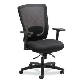 Alera ALENV42M14 Alera Envy Series Mesh Mid-Back Multifunction Chair, Supports Up to 250 lb, 17" to 21.5" Seat Height, Black