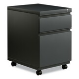 Alera ALEPBBFCH 2-Drawer Metal Pedestal Box File with Full Length Pull, 14.96w x 19.29d x 21.65h, Charcoal
