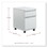 Alera ALEPBBFLG File Pedestal with Full-Length Pull, Left or Right, 2-Drawers: Box/File, Legal/Letter, Light Gray, 14.96" x 19.29" x 21.65", Price/EA