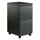 Alera ALEPBFFCH Two-Drawer Metal Pedestal File with Full-Length Pull, 14.96w x 19.29d x 27.75h, Charcoal