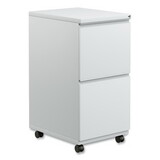 Alera ALEPBFFLG Two-Drawer Metal Pedestal File with Full-Length Pull, 14.96w x 19.29d x 27.75h, Light Gray