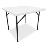 Alera ALEPT36SW Square Plastic Folding Table, 36w x 36d x 29.25h, White
