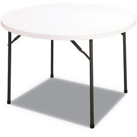 Alera ALEPT48RW Round Plastic Folding Table, 48 Dia x 29 1/4h, White