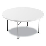 Alera ALEPT60RW Round Plastic Folding Table, 60 Dia x 29 1/4h, White