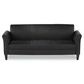 Alera ALERL21LS10B Alera Reception Lounge Furniture, 3-Cushion Sofa, 77w x 31.5d x 32h, Black