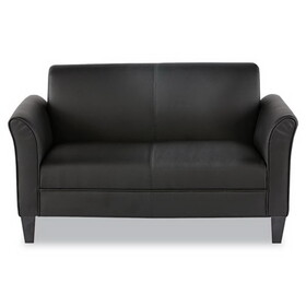 Alera ALERL22LS10B Reception Lounge Furniture, 2-Cushion Loveseat, 55-1/2w X 31-1/2d X 32h, Black