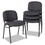 ALERA ALESC67FA10B Continental Series Stacking Chairs, Black Fabric Upholstery, 4/carton, Price/CT