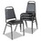 ALERA ALESC68VY10B Padded Steel Stack Chair W/square Back, Black Vinyl, Black Frame, 4/carton, Price/CT