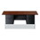 Alera ALESD7236BM Double Pedestal Steel Desk, Metal Desk, 72w x 36d x 29.5h, Mocha/Black, Price/EA