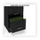 Alera ALESVF1824BL Soho Vertical File Cabinet, 2 Drawers: File/File, Letter, Black, 14" x 18" x 24.1", Price/EA