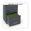 Alera ALESVF1827CH Soho Vertical File Cabinet, 3 Drawers: Pencil/File/File, Letter, Charcoal, 14" x 18" x 26.9", Price/EA