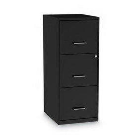 Alera ALESVF1835BL Soho Vertical File Cabinet, 3 Drawers: File/File/File, Letter, Black, 14" x 18" x 34.9"