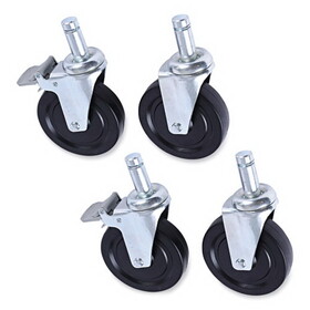 ALERA ALESW590004 Optional Casters For Wire Shelving, 600 Lbs./caster, Gray, 4/set