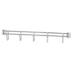 ALERA ALESW59HB424SR Hook Bars For Wire Shelving, Five Hooks, 24" Deep, Silver, 2 Bars/pack