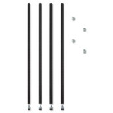 Alera ALESW59PO36BL Stackable Posts For Wire Shelving, 36 