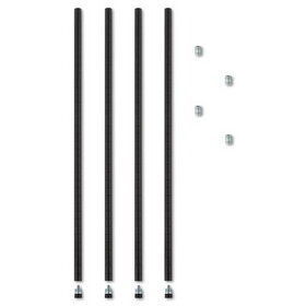Alera ALESW59PO36BL Stackable Posts For Wire Shelving, 36 "high, Black, 4/pack
