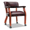 Alera ALETDC4336 Traditional Series Guest Arm Chair W/casters, Mahogany Finish/oxblood Vinyl, Price/EA