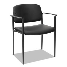 Alera ALEUT6816 Sorrento Series Ultra-Cushioned Stacking Guest Chair, Black Seat/Black Back, Black Base, 2/Carton